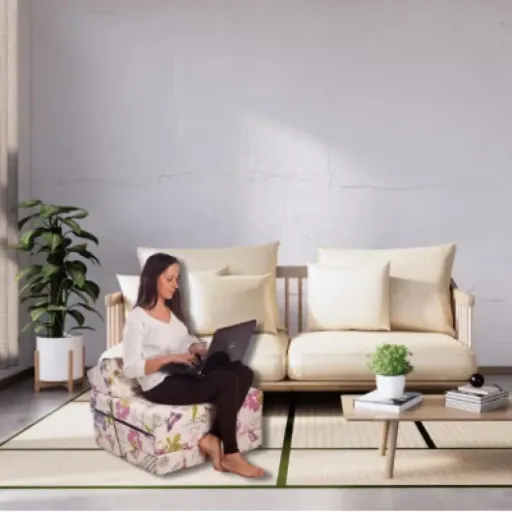 Test Natalia Spzoo Matelas lit Fauteuil futon pliable : le matelas d’appoint qui fait aussi fauteuil sans prendre toute la pièce