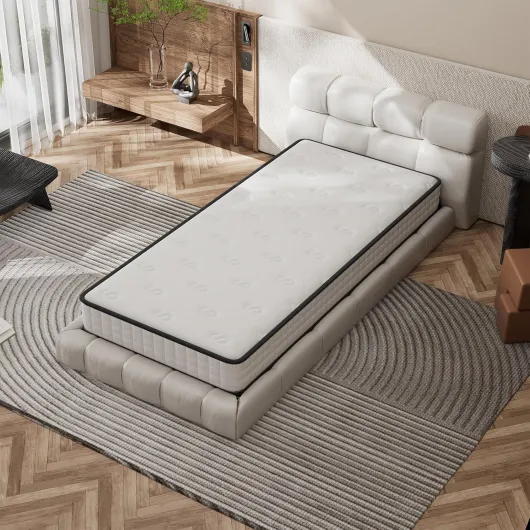 Matelas 90x190 cm, Matelas en Mousse à Mémoire de Forme Haute Densité,Fermeté Moyenne,Épaisseur 16cm,Hypoallergénique,Sommeil Isolé,7 Zones,Réversible à Deux Faces Utilisables 90 x 190 cm Mousse 16 Cm