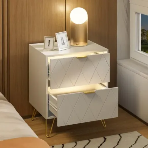 Test UEV Lot de 2 tables de nuit : deux chevets modernes pas parfaits mais qui font le job