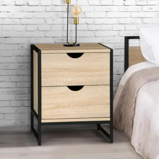 Test Lot de 2 Tables de Chevet Detroit IDMarket : le duo industriel pas cher qui fait le job