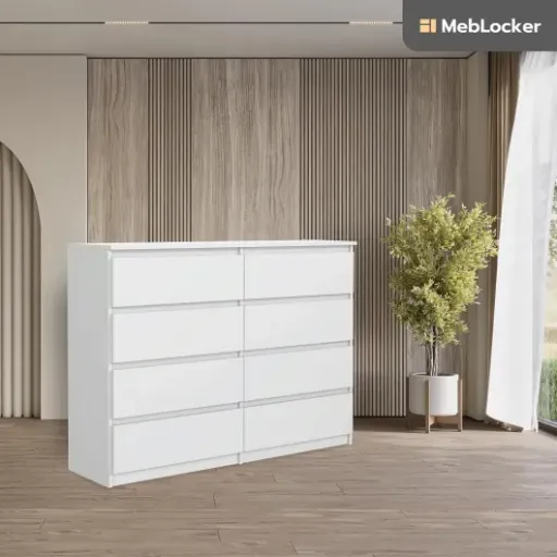 Test MebLocker Commode 8 tiroirs 120 cm : beaucoup de rangements, mais faut pas être maniaque