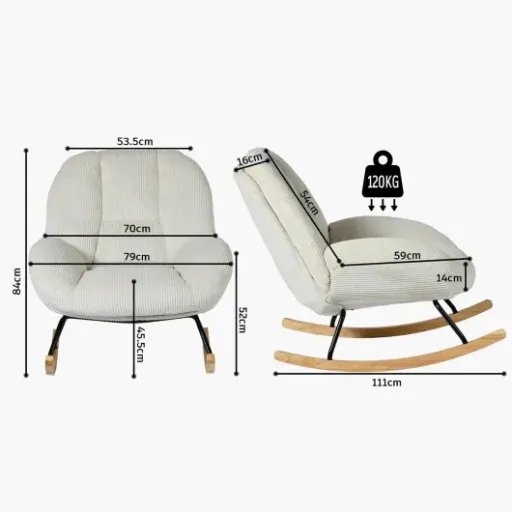 Test MEUBLE COSY Fauteuil à Bascule Scandinave : le rocking chair velours qui donne envie de traîner