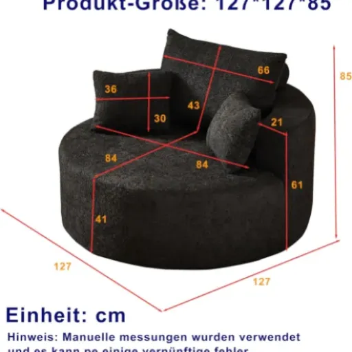 Test Yihomfy Canapé Rond 1 place : gros pouf de salon pour chiller sans prise de tête