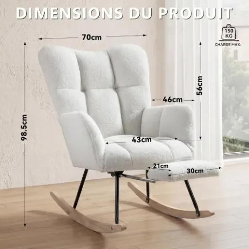 Test Fauteuil à Bascule DEKKETO 009b : le fauteuil d’allaitement qui fait le job sans chichi