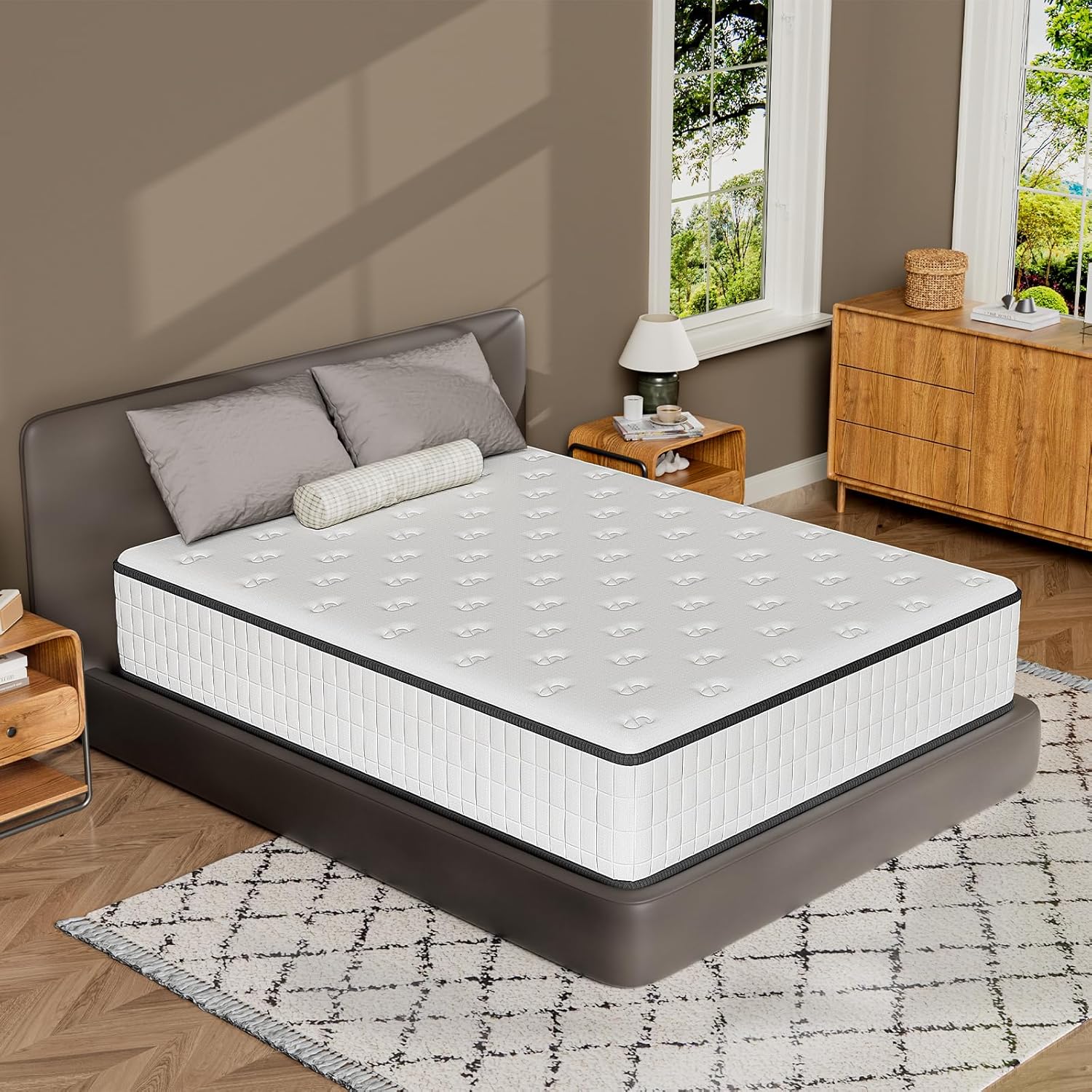 Matelas 160x200,Mousse 30 cm et Mousse A Mémoire Matelas,Parfait Soutien Haute Resilience Ultra Respirante,réversible à Deux Faces entièrement utilisables 30CM 160 x 200 cm