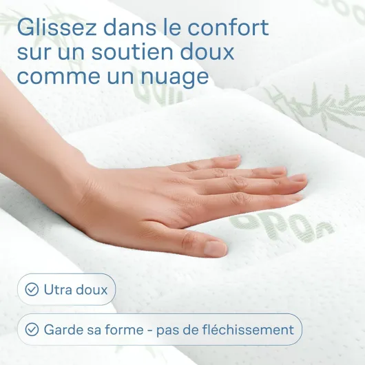 Surmatelas Confort Nuageux - Protège-Matelas Ultra-Doux, Respirant et rafraîchissant en Viscose de Bambou - 140 x 190 cm, Poches Profondes 140x190 Verte