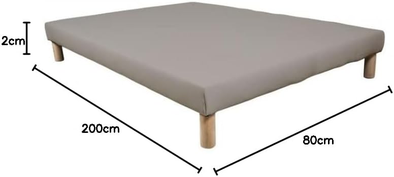 Sommier tapissier 160x200cm (80x200x2) Gris français