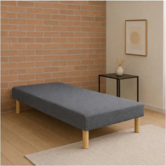 SOMMIER TAPISSIER Gris 90x200 cm - Fabrication FRANÇAISE Artisan