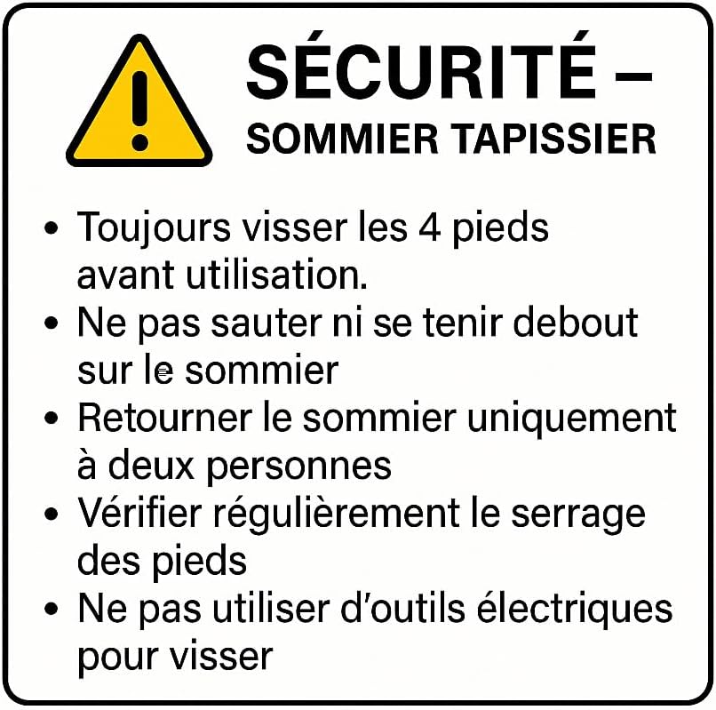 SOMMIER TAPISSIER Noir 90x200x2 (180x200) - Fabrication FRANÇAIS