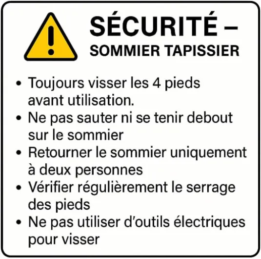 SOMMIER TAPISSIER Noir 90x200x2 (180x200) - Fabrication FRANÇAIS