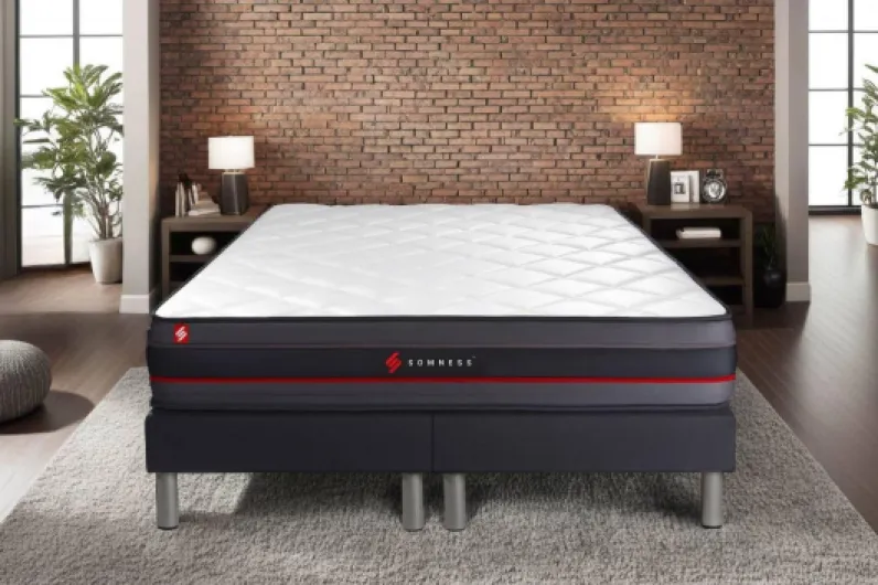 Ensemble Double sommier + Matelas Regen à mémoire de Forme 200x200 - Epaisseur : 24 cm - Confort : Ferme 200 x 200 cm