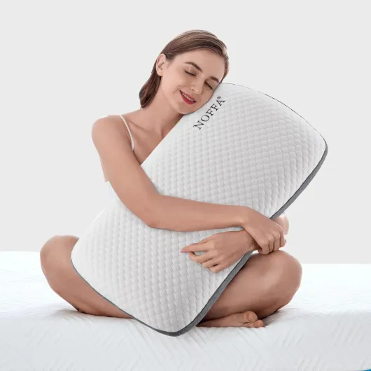 Oreiller Ferme Epais Memoire Forme - Rectangulaire 40x60 - Oreiller Dur Plat Confort du Sommeil - Coussin Orthopédique Cervicale Viscoelastique - Housse Lavable 60x40x11cm
