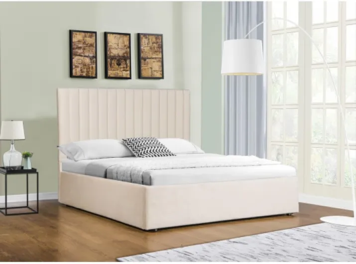 Lit avec Coffre Mia - 140 x 190 cm - Beige