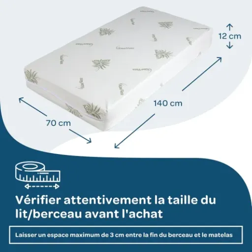 Test DOLCI SOGNI Matelas 70x140 : un matelas bébé simple, confortable et pas prise de tête