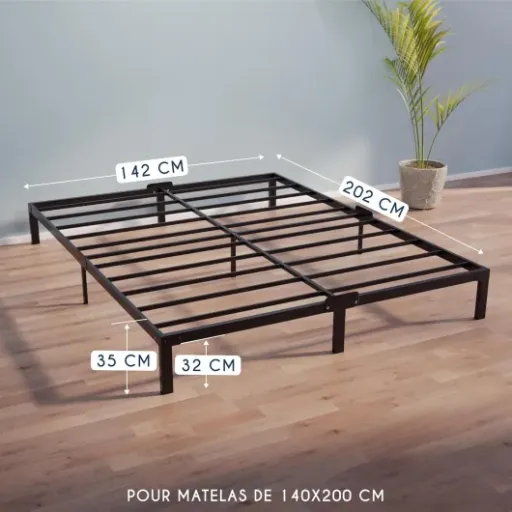 Test Dreamzie 140x200 : le cadre de lit métal simple, pratique et sans prise de tête