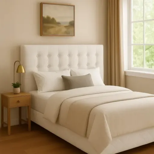 Test INTENSE DECO Tête de lit capitonnée Premium 180cm Blanc : simple, propre et ça fait le job