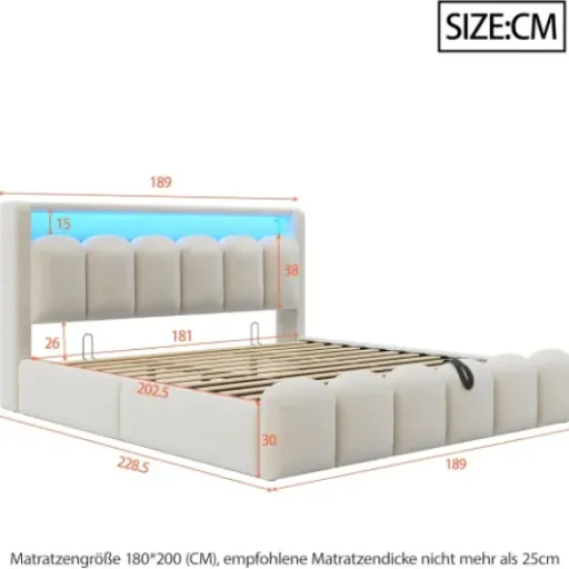 Test Sapgaks Lit 180x200 LED & USB-C : le lit coffre plein d’options, mais pas sans défauts