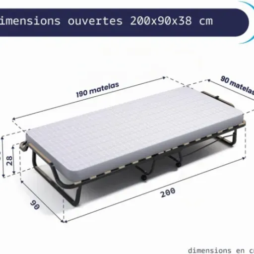 Test Soluko Lit Pliant Cortassa 90x200 : un vrai lit d’appoint, pas juste un camp bed bancal