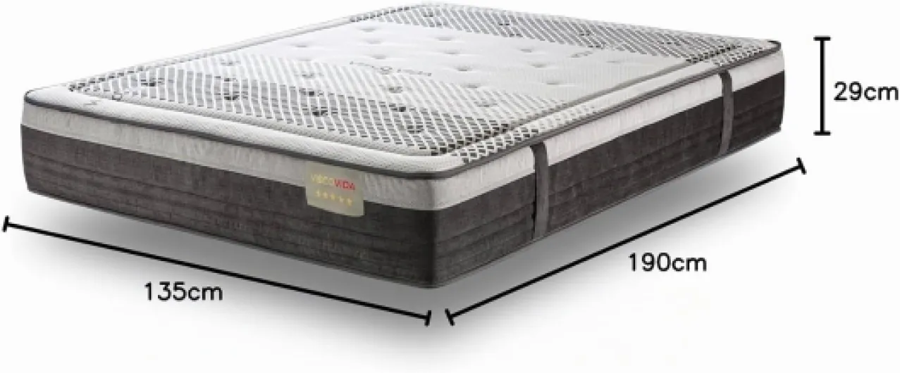 T-ORMU Matelas 140x200 Mémoire de Forme Premium – 27 cm Épaisseur – Matelas Ferme Orthopédique 7 Zones – Soulage Le Mal de Dos – Hypoallergénique Respirant – pour 2 Personnes 200.0 Centimètres 140.0 Centimètres