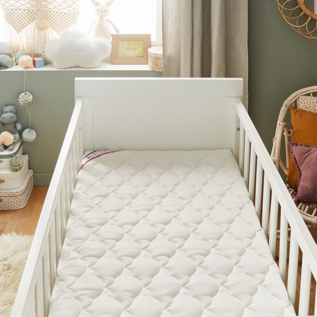 P'TIT LIT - Matelas Bébé Parfait - 60x120 cm - 2 Faces : Ultra Respirant l'Été/Chaud et Douillet l'hiver - Anti Acarien - Déhoussable - Oeko Tex® - Fabrication Française - EP - 10 cm 60x120x10 cm