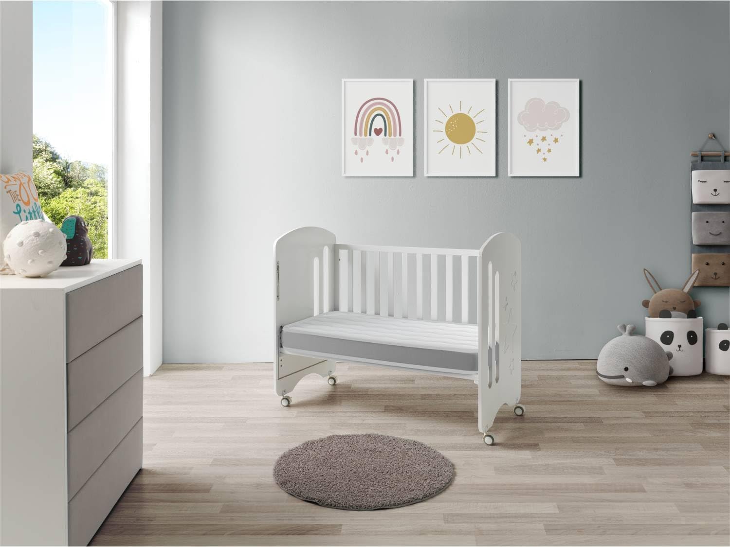 SONHO Matelas lit bébé 60X120 en Mousse Shira, Hauteur 11 CM, Respirant, Anti bactérien et Ergonomique 60 x 120 cm