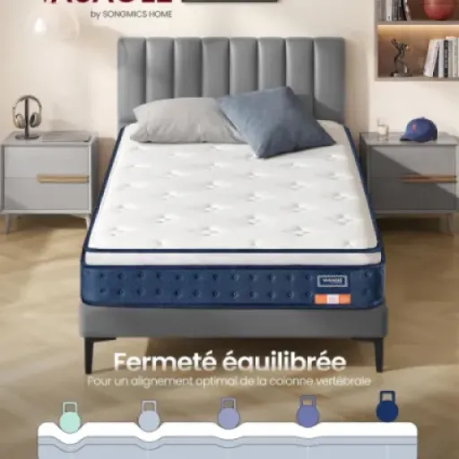 Test VASAGLE Matelas 90x190 : un hybride correct pour petit budget, avec quelques limites