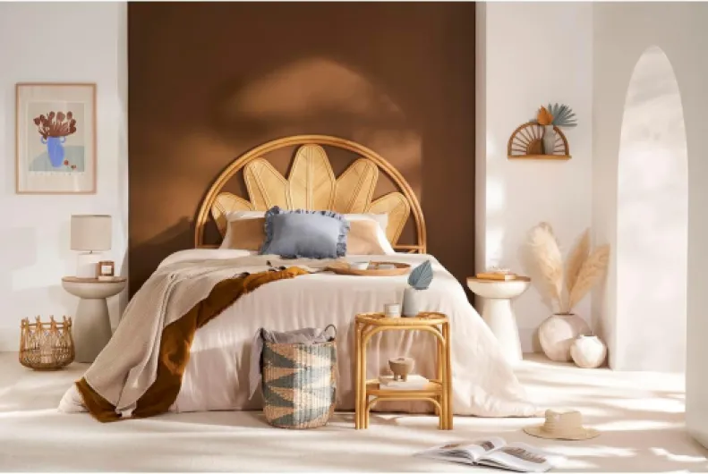 Tête de lit déco en rotin L160 cm Nalah