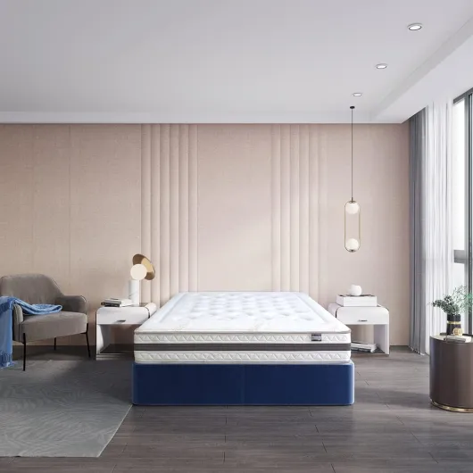 Dream - Matelas Bio Natur - Rembourrage en Coton Naturel et Tissu Bambou - Renfort Lombaire en Latex - Soutien Ferme - Épaisseur 27 cm - 160 x 200 cm