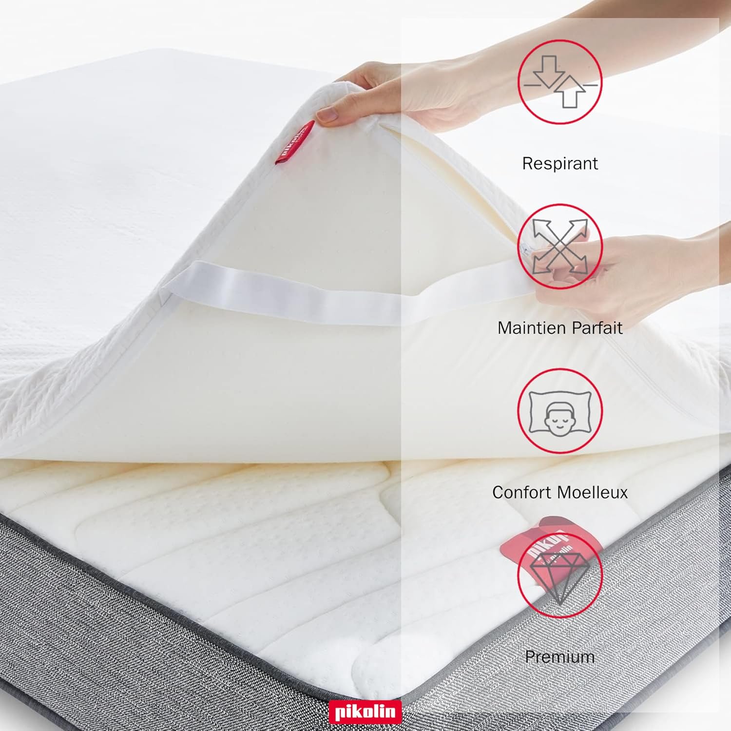 Surmatelas Hôtel 90x190cm Épaisseur 7cm Mémoire Forme 7 cm 90 x 190 cm