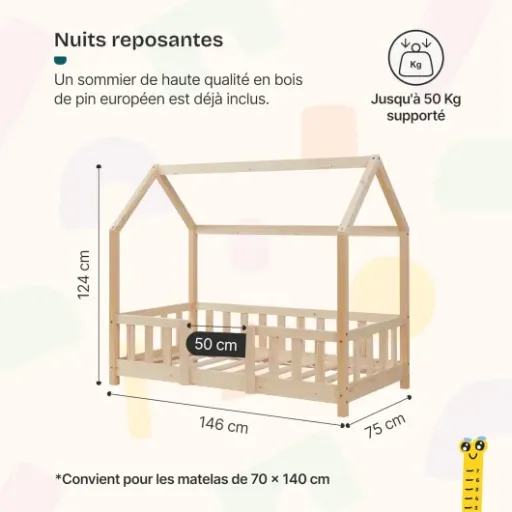 Test [en.casa] Lit Cabane 70x140 : un lit maison simple qui fait le job pour un premier « grand lit »