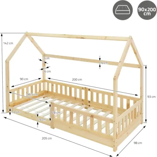 Test ML-Design Lit Cabane Enfant 90x200 : un lit sympa qui fait le job sans exploser le budget