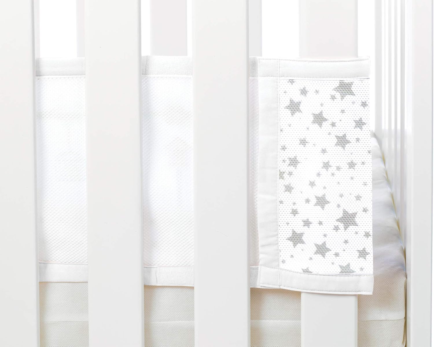 BreathableBaby Tour de lit double face Doublure en maille (Twinkle étoiles)