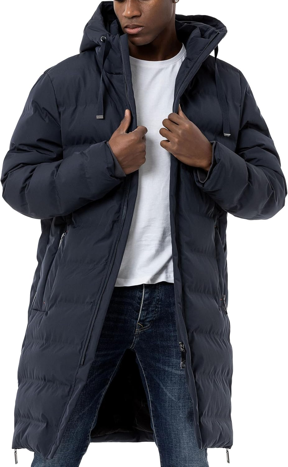 Red Bridge Bubble Veste matelassée pour homme Coupe longue S Bleu