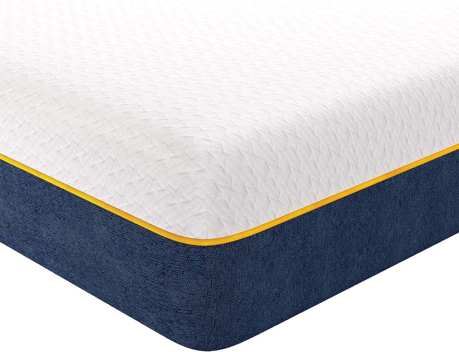 Matelas Mousse 140x190 cm - 20 cm Épais, Mémoriseur + Mousse Haute Densité 7 Zones de Confort Orthopédiques, Tissu Doux Respirant Antiacarien et Antibactérien, Housse Amovible et Lavable 140X190X20cm