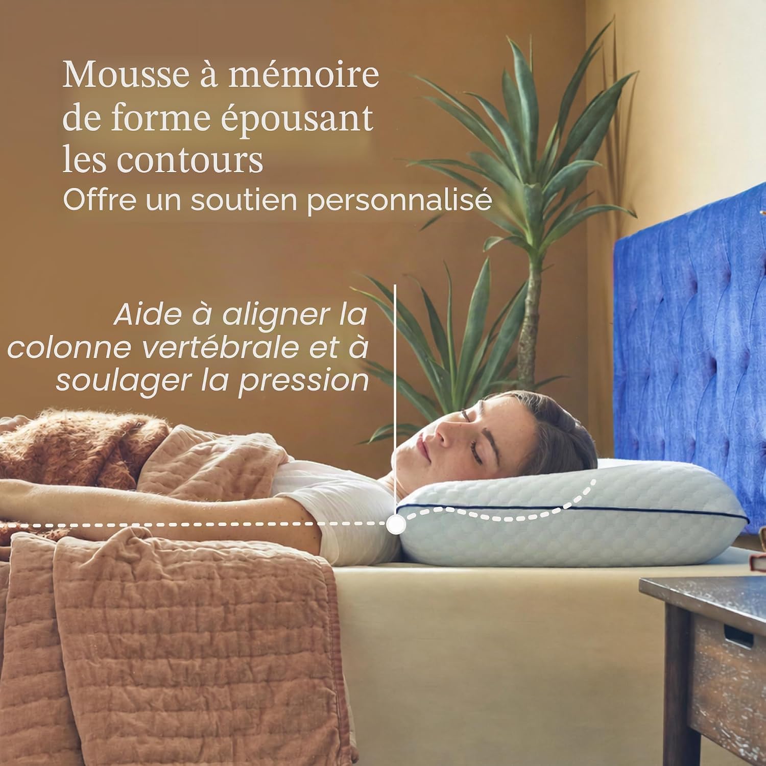 Lucid Oreiller à mémoire de Forme – infusé de Gel rafraîchissant – Coussin Respirant – Housse Lavable – Oreiller memoire Forme King