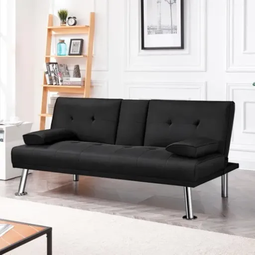 Test Yaheetech Canapé Droit Convertible 2 places : le petit canapé-lit qui fait le job pour les petits espaces