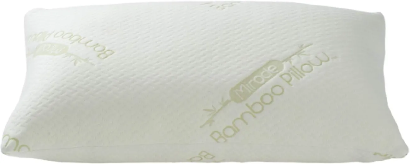 Miracle Bamboo Pillow Original Oreiller en Mousse à mémoire de Forme déchiquetée – Queen Queen Blanc Grand lit