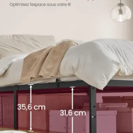 Test VASAGLE Cadre de Lit 160x200 : le sommier métal simple qui fait le job sans chichi