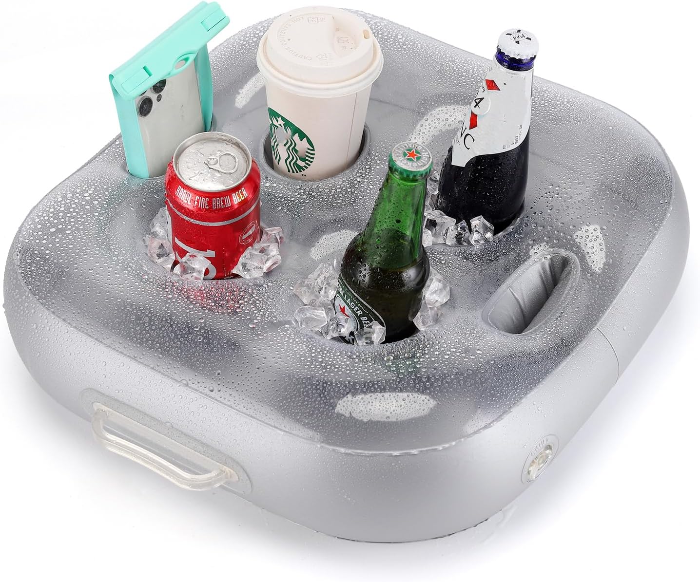 Porte-boissons gonflables – Structure stable pour piscine, support pour boissons, collations et smartphones – Fabriqué en PVC de haute qualité avec épaisseur 0,6 mm – Idéal pour l'été et les fêtes à