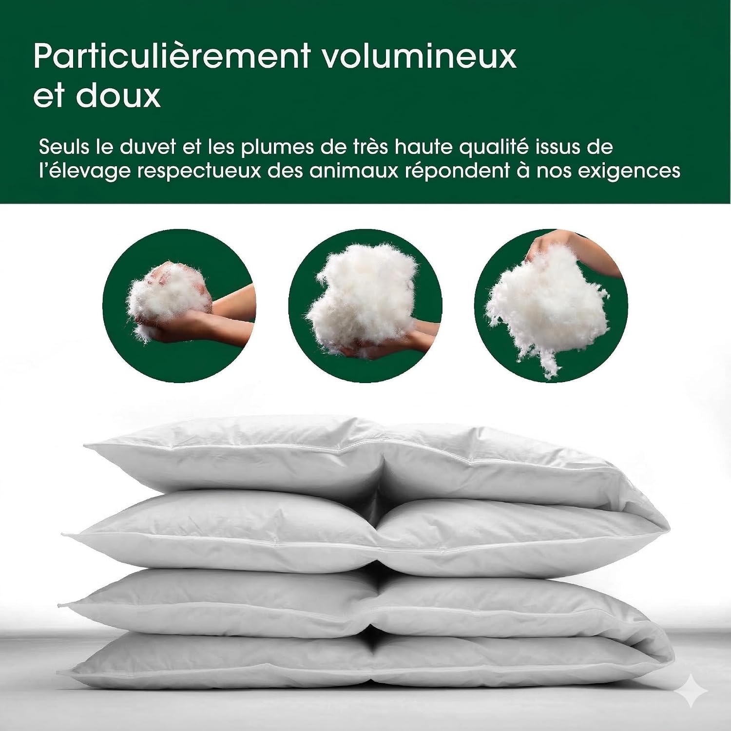 Premium de Luxe Couette Duvet, MOYEN, Blanc, 260 x 240 cm MOYEN 260 x 240 cm