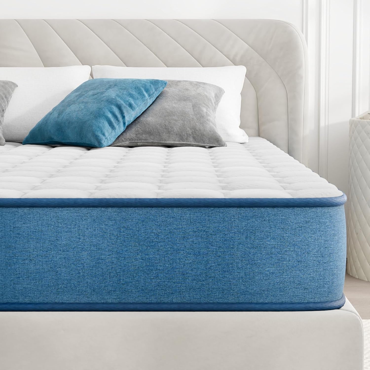 Matelas Hybride 140x190cm - 20cm d'Épaisseur - Ressorts Ensachés Indépendant + Mousse à Mémoire de Forme - Confort 7-Zones & Durabilité, Matelas de Lit d'adulte 2 Personnes, Support Endurant 140 x 190 cm