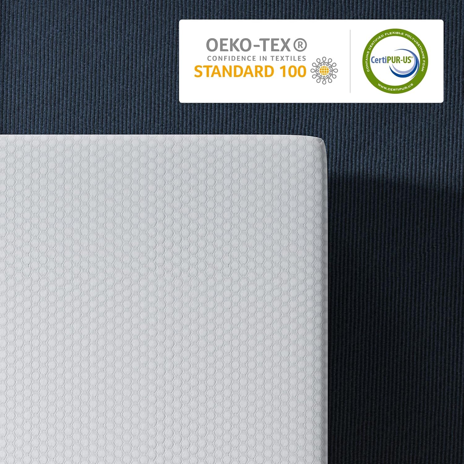 Surmatelas 90x190CM, Épaisseur 10CM, Mémoire de Forme Gel Infusé, Ergonomique, Ventilé Haute Densité, Housse Hypoallergénique Lavable 90 x 190 cm 10 CM