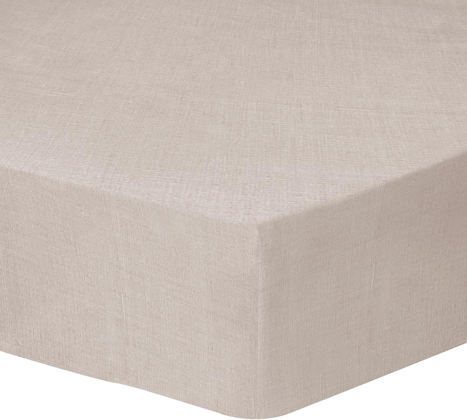 MATT & ROSE Drap Housse 140x190/200 cm Uni Lin LAVÉ - 100% Lin Lavé - Oeko-TEX - 140g/m² - Naturel