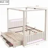 Test Sweiko Lit à baldaquin 140x200 : un lit 4-en-1 bien pensé pour gagner de la place
